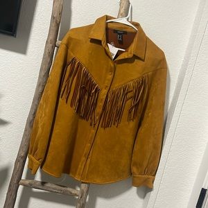 NWT fringe shirt, size M